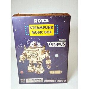 ROKR Orpheus Steampunk Music Box 3D Wooden Puzzle Kit DIY Model Gift New